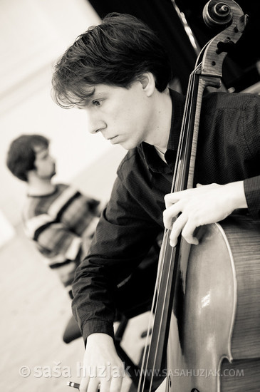 Nikolaj Sajko & Miha Haas, CD recording session @ Dvorana Union, Maribor (Slovenia) <em>Photo: © Saša Huzjak</em>