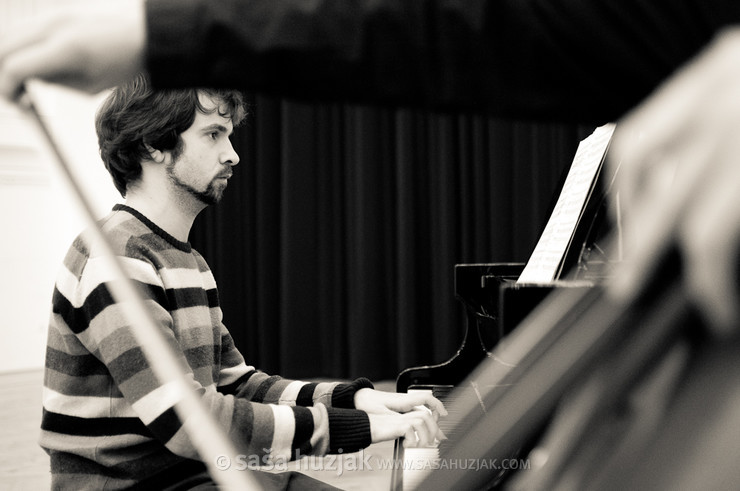 Nikolaj Sajko & Miha Haas, CD recording session @ Dvorana Union, Maribor (Slovenia) <em>Photo: © Saša Huzjak</em>