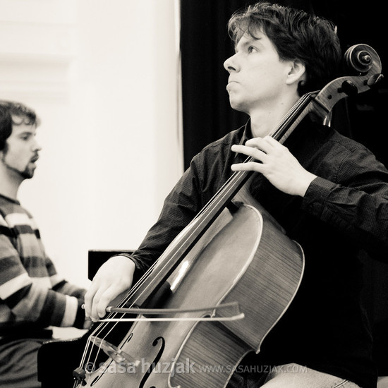 Nikolaj Sajko & Miha Haas, CD recording session @ Dvorana Union, Maribor (Slovenia) <em>Photo: © Saša Huzjak</em>