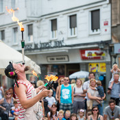 Clown who wants to spew fire / Klovn ki bi rad bruhal ogenj @ Street theatre, Festival Lent, Maribor (Slovenia), 2015 <em>Photo: © Saša Huzjak</em>