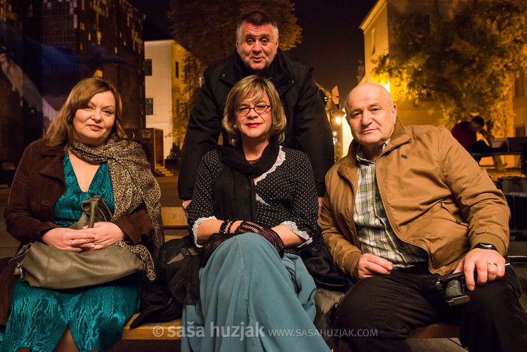 Director Rajko Grlić with the cast: Ksenija Marinković, Nebojša Glogovac and Dejan Aćimović @ The Constitution (Ustav Republike Hrvatske) film set, Zagreb (Croatia), 2015 <em>Photo: © Saša Huzjak</em>