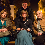 Director Rajko Grlić with the cast: Ksenija Marinković, Nebojša Glogovac and Dejan Aćimović @ The Constitution (Ustav Republike Hrvatske) film set, Zagreb (Croatia), 2015 <em>Photo: © Saša Huzjak</em>