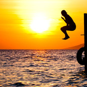 Last jump of the summer @ Baško Polje, Croatia, 2011 <em>Photo: © Saša Huzjak</em>